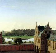 P.C. Skovgaard View from Frederiksborg Castle painting
